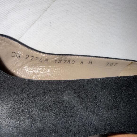 Vintage Salvatore Ferragamo Old Money Classic Career Black Velvet Pumps Heels 8B - Picture 6 of 15